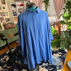 ASOS oversize box shirt dress large blue